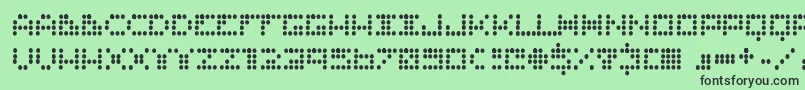 Routine ffy Font – Black Fonts on Green Background