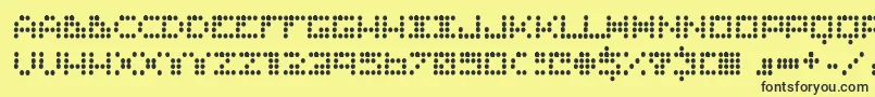 Routine ffy Font – Black Fonts on Yellow Background