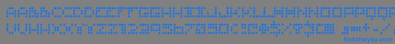 Routine ffy Font – Blue Fonts on Gray Background