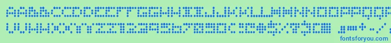 Routine ffy Font – Blue Fonts on Green Background