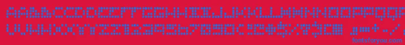 Routine ffy Font – Blue Fonts on Red Background