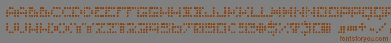 Routine ffy Font – Brown Fonts on Gray Background