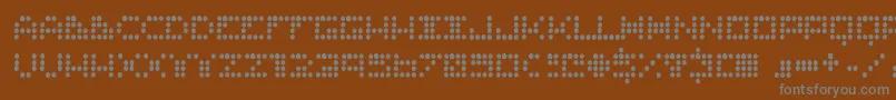 Routine ffy Font – Gray Fonts on Brown Background