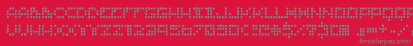 Routine ffy Font – Gray Fonts on Red Background