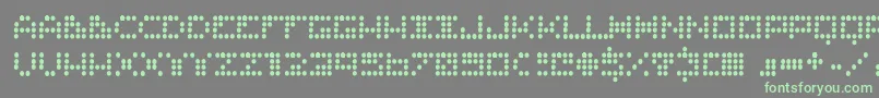 Routine ffy Font – Green Fonts on Gray Background