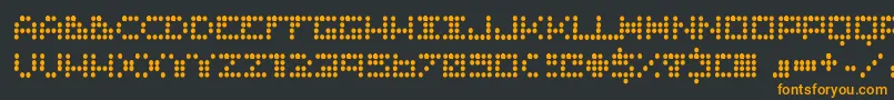 Routine ffy Font – Orange Fonts on Black Background