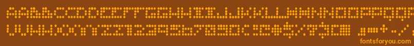 Routine ffy Font – Orange Fonts on Brown Background