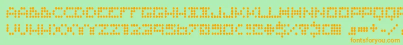Routine ffy Font – Orange Fonts on Green Background