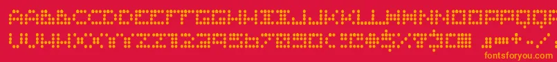 Routine ffy Font – Orange Fonts on Red Background