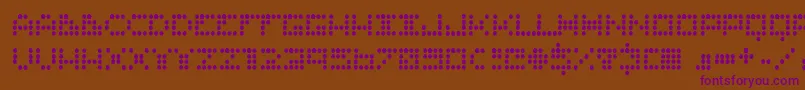 Routine ffy Font – Purple Fonts on Brown Background