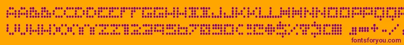 Routine ffy Font – Purple Fonts on Orange Background
