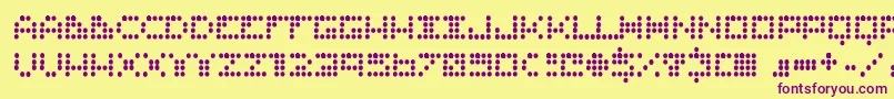 Routine ffy Font – Purple Fonts on Yellow Background