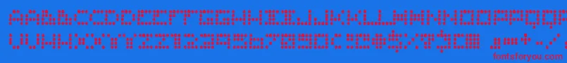 Routine ffy Font – Red Fonts on Blue Background