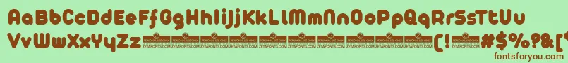 AristaProFatTrial Font – Brown Fonts on Green Background