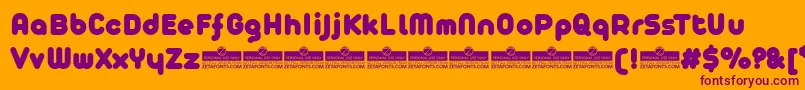 AristaProFatTrial Font – Purple Fonts on Orange Background