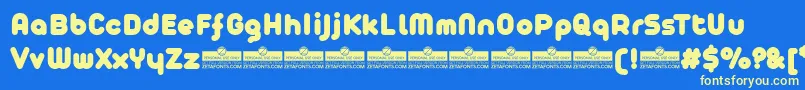AristaProFatTrial Font – Yellow Fonts on Blue Background