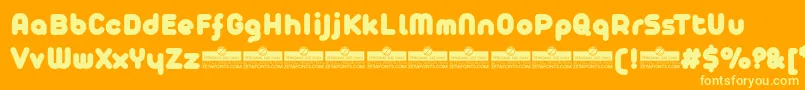 AristaProFatTrial Font – Yellow Fonts on Orange Background