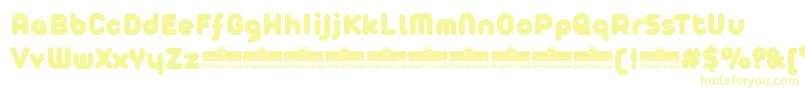Fonte AristaProFatTrial – fontes amarelas em um fundo branco