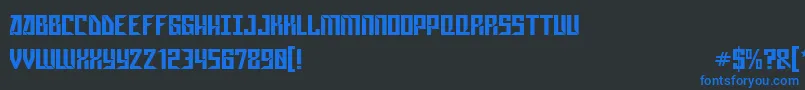 Gagasm Font – Blue Fonts on Black Background