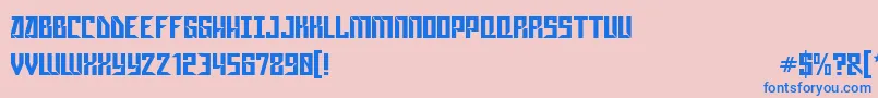 フォントGagasm – ピンクの背景に青い文字
