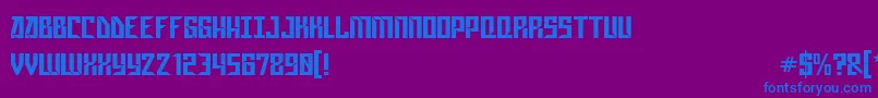 Gagasm-Schriftart – Blaue Schriften auf violettem Hintergrund
