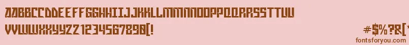 Gagasm-Schriftart – Braune Schriften auf rosa Hintergrund