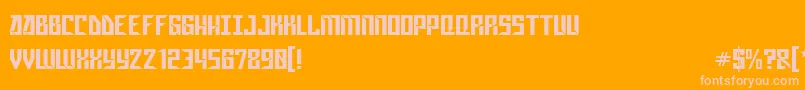Gagasm Font – Pink Fonts on Orange Background