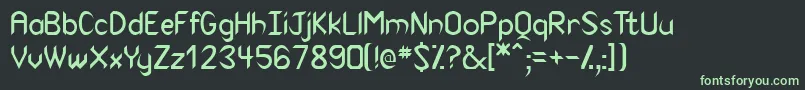 フォントVirtuassk – 黒い背景に緑の文字
