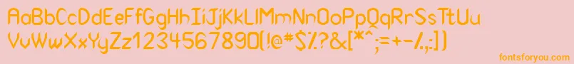 Virtuassk-Schriftart – Orangefarbene Schriften auf rosa Hintergrund