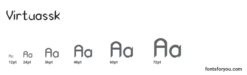 Virtuassk Font Sizes