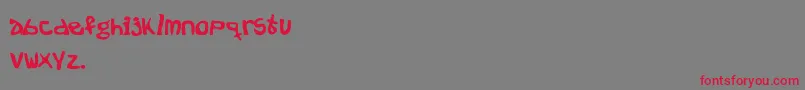 LivingEnd Font – Red Fonts on Gray Background