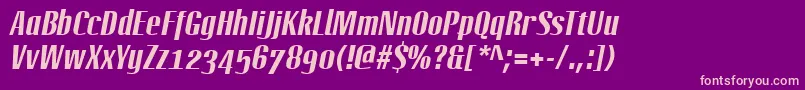 LinotypeoctaneBolditalic-Schriftart – Rosa Schriften auf violettem Hintergrund