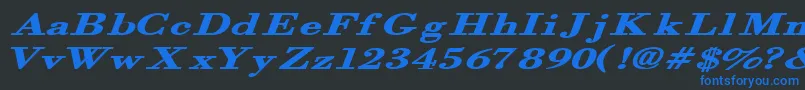 Orgrexbi Font – Blue Fonts on Black Background