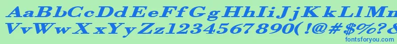 Orgrexbi Font – Blue Fonts on Green Background