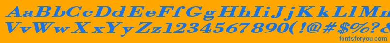 Orgrexbi Font – Blue Fonts on Orange Background