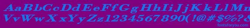 Шрифт Orgrexbi – синие шрифты на фиолетовом фоне