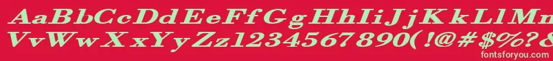 Orgrexbi Font – Green Fonts on Red Background