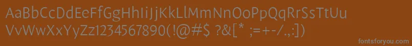 Шрифт LeksasansproLight – серые шрифты на коричневом фоне