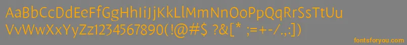 LeksasansproLight Font – Orange Fonts on Gray Background