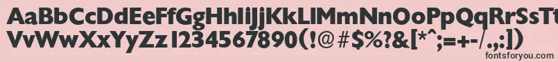 ChantillyserialXboldRegular-fontti – mustat fontit vaaleanpunaisella taustalla