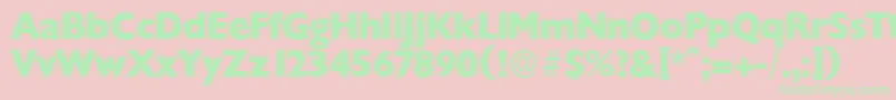 Шрифт ChantillyserialXboldRegular – зелёные шрифты на розовом фоне