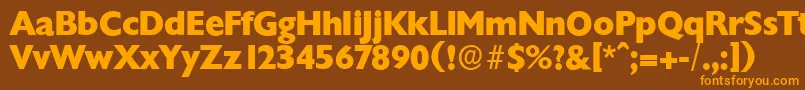fuente ChantillyserialXboldRegular – Fuentes Naranjas Sobre Fondo Marrón