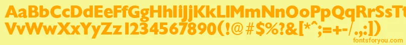 fuente ChantillyserialXboldRegular – Fuentes Naranjas Sobre Fondo Amarillo