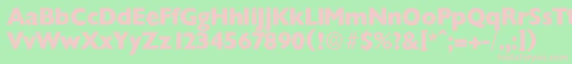 ChantillyserialXboldRegular Font – Pink Fonts on Green Background