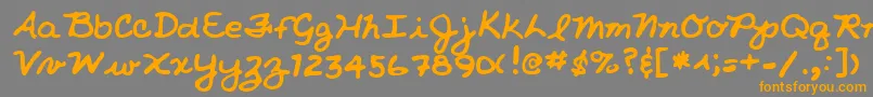 Lehn213 Font – Orange Fonts on Gray Background