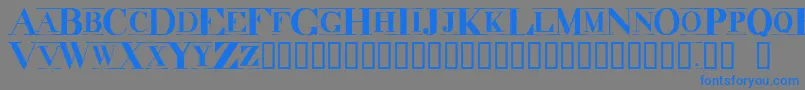 Dindrkcm Font – Blue Fonts on Gray Background