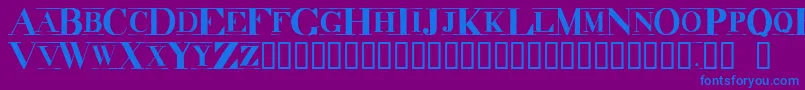 Dindrkcm Font – Blue Fonts on Purple Background