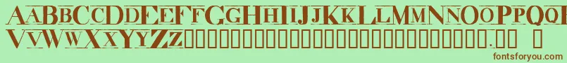 Dindrkcm Font – Brown Fonts on Green Background