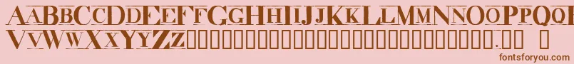 Dindrkcm Font – Brown Fonts on Pink Background