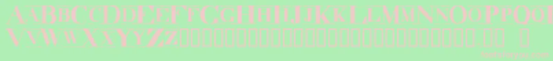 Dindrkcm Font – Pink Fonts on Green Background